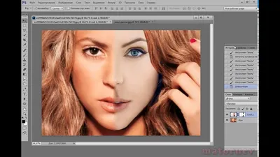 Как соединить два лица в одно в фотошопе? - YouTube