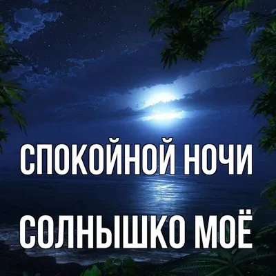 Открытка с именем Солнышко моё Спокойной ночи Дерево и вода. Открытки на  каждый день с именами и пожеланиями.