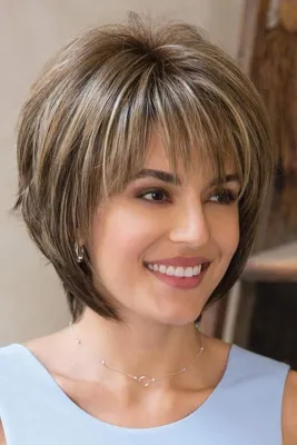 Стрижка американка 40-50 лет: достоинства, кому подходит и 10 красивых идей  | Short hairstyles for thick hair, Hairstyles for fat faces, Thick hair  styles