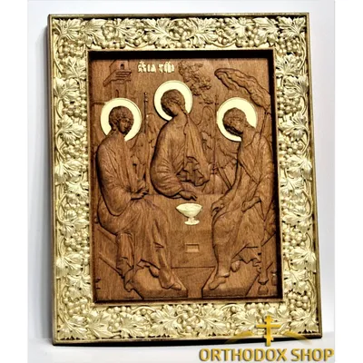 Купить картины и иконы из янтаря, православные иконы Икона Святая Троица на  сайте Yantar.ua