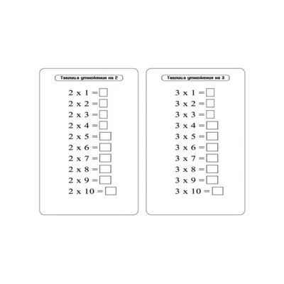 Таблица умножения цветная - плакат - Worksheets.ru