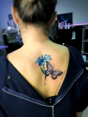 Art Tattoo Переводная цветная тату на поясницу зону декольте бедро