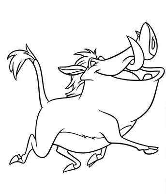 Раскраска Пумба и Тимон | Раскраски из мультфильма Король лев (Lion King)