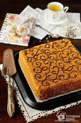Торт Медовик заварной классический рецепт с фото пошагово - 1000.menu