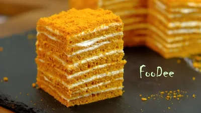 Медовый торт со сметанным кремом классический рецепт с фото пошагово -  1000.menu
