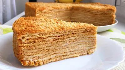 Рецепт торта Медовик классический со сметанным кремом