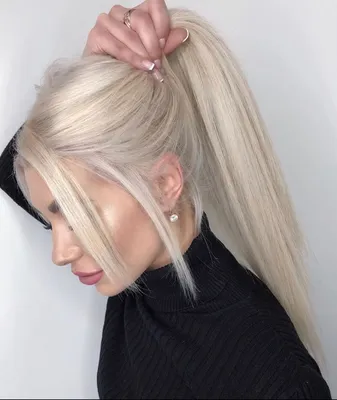 Блонд Наращивание волос Тотал Блонд | Ice blonde hair, Perfect blonde hair,  Platinum blonde hair color