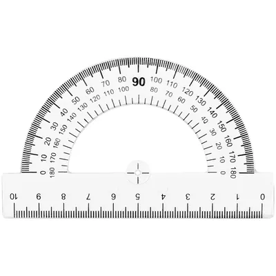 Транспортир 10см, 180° ArtSpace, пластиковый, прозрачный купить оптом, цена  от 12.34 руб. 4680211325398