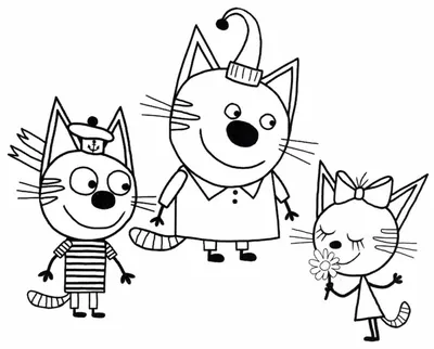 Наклейка Три кота Семья котов 50х35 см купить недорого в интернет-магазине  товаров для декора Бауцентр