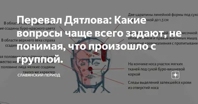 Перевал Дятлова: Какие вопросы чаще всего задают, не понимая, что произошло  с группой. | Славянский период | Дзен