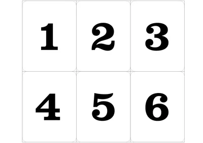 Карточки цифры от 1 до 10, 20 - распечатать, скачать
