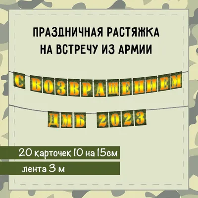 Гирлянда на ленте «Ура! Дембель», 16 х 16 см - РусЭкспресс