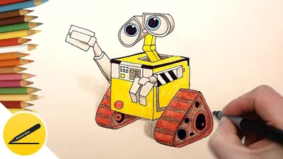 The ROBOT WALL-E | How to Draw Robot Wall-E step by step - drawing lessons  - YouTube