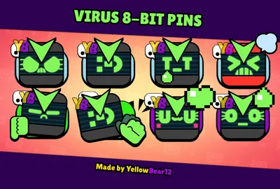 Virus 8-BIT - Brawl Stars by Sof-The-Lil-Witch on DeviantArt