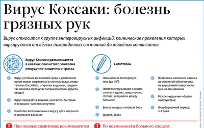 РЕКОМЕНДАЦИИ ГРАЖДАНАМ: Профилактика инфекции, вызванной вирусами Коксаки