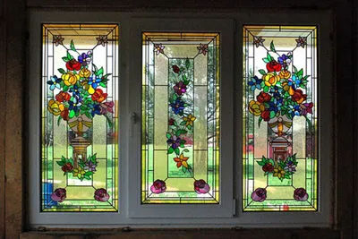 Витраж для двери Фиалки | Stained glass flowers, Stained glass door,  Stained glass designs