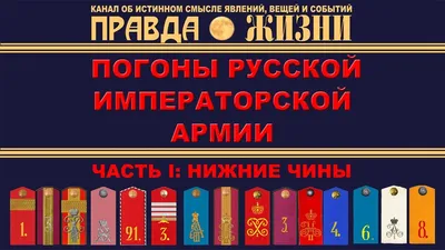 Система воинских званий в Российской Императорской Армии - Российская  Империя - история государства Российского