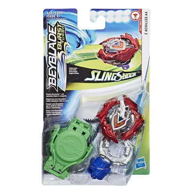 Волчок BeyBlade Burst с пусковым устройством – Слингшок Z Achilles A4 от  Hasbro, e4728-e4603 - купить в интернет-магазине ToyWay.Ru