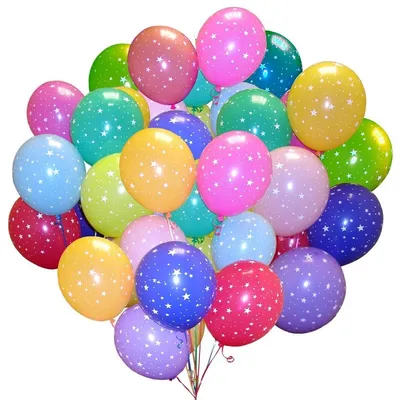 Купить Разноцветные воздушные шарики С Днем Рождения! с доставкой по Москве  - арт. 11003
