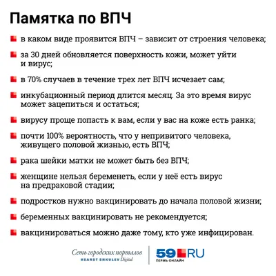 Вирус папилломы человека: список типов, как лечить ВПЧ? - 18 декабря 2018 -  59.ru