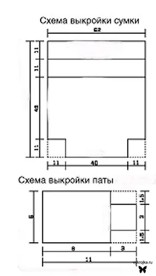 Выкройка сумки своими руками. Скачать выкройку сумки. Страница 0