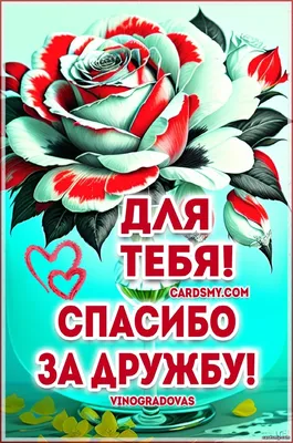 Спасибо за дружбу» — создано в Шедевруме