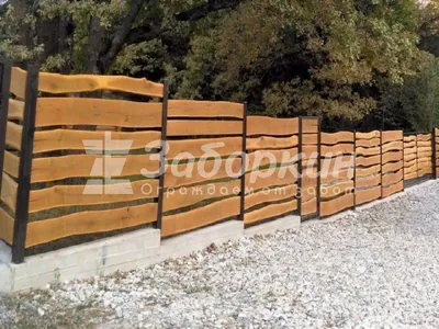 Забор из горбыля фото