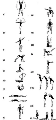 Рисунки комплекса упражнений - картинка из статьи «Оздоровительная  гимнастика для женщин» - Cnopm.ru