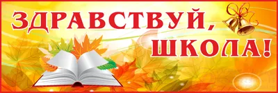 БАННЕР ЗДРАВСТВУЙ, ШКОЛА 3000Х1000мм Б-Д07