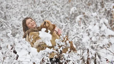 Зимние фото девушек