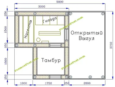 Зимний курятник на 10 кур своими руками чертежи фото