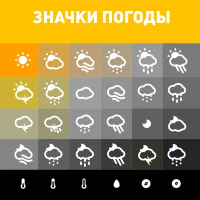 Набор Значков Погоды Чернобелый Простой Плоский Дизайн Знак Прогноза Погоды  — стоковая векторная графика и другие изображения на тему Без людей - iStock