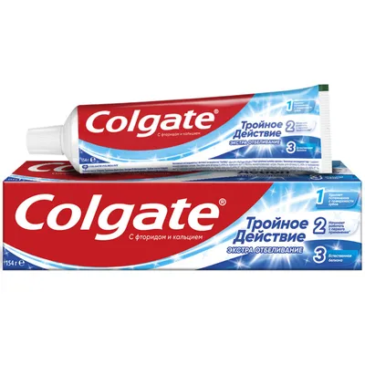 Зубная паста Colgate Тройное действие Экстра отбеливание для естественной  белизны зубов, 100мл - купить с доставкой в Самаре в Перекрёстке